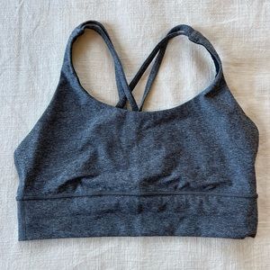 Lululemon Black Heather Gray Sports Bra